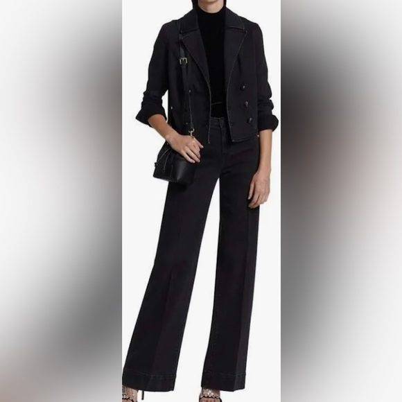 Denim - L’Agence Madden High Rise Wide Leg Jeans | Washed Black | Size 26